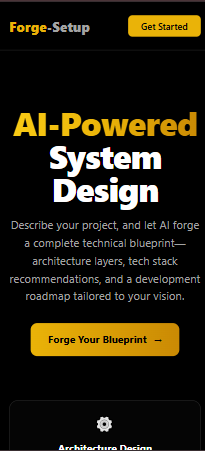 The forgeSetUp website designed by NoluForge