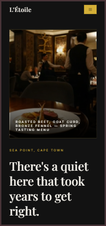 Etoile Restaurant website in the NoluForge project showcase