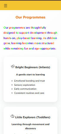 The Growing Circle Academy website designed by NoluForge